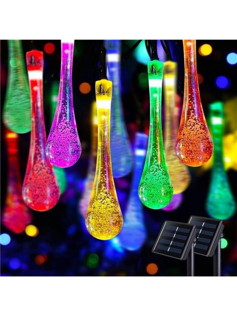 Solar string lights outdoor waterproof solar christmas lights garden patio yard